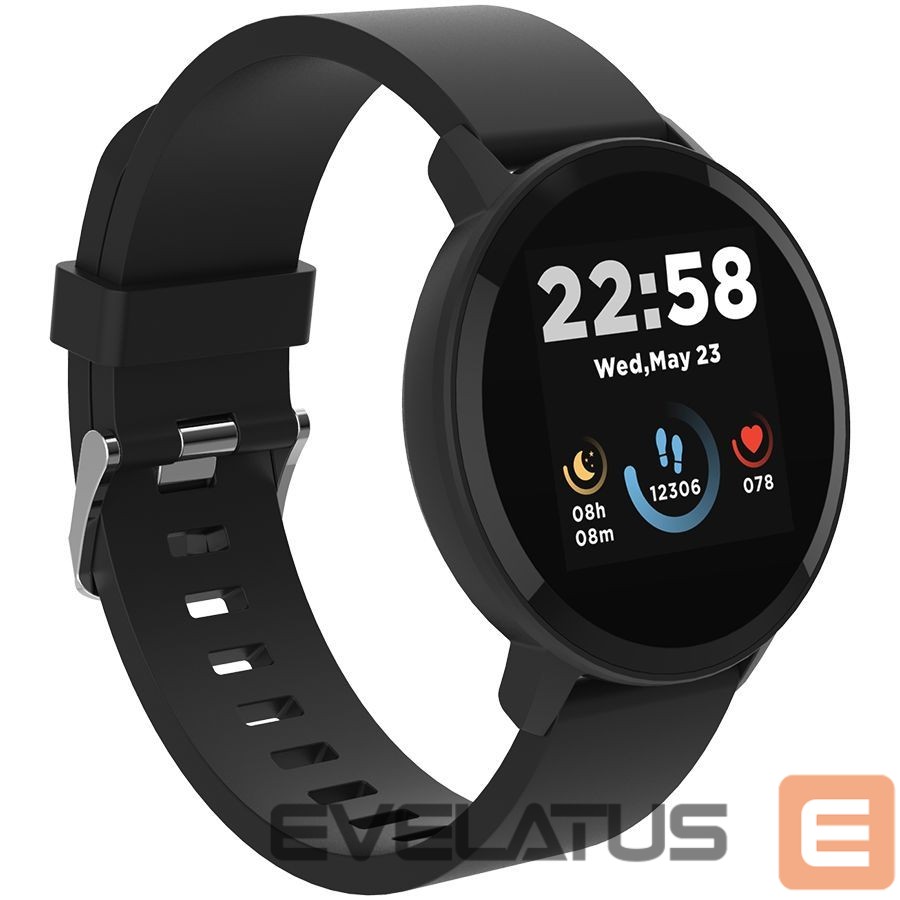 Nutikell Canyon CANYON Lollypop SW-63, Smart watch, 1.3inches IPS full touch screen, Round watch, IP68 waterproof, multi-sport mode, BT5.0, compatibility with iOS and android, black, Host: 25.2*42.5*10.7mm, Strap: 20*250mm, 45g