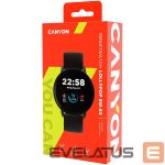 Nutikell Canyon  CANYON Lollypop SW-63, Smart watch, 1.3inches IPS full touch screen, Round watch, IP68 waterproof, multi-sport mode, BT5.0, compatibility with iOS and android, black, Host: 25.2*42.5*10.7mm, Strap: 20*250mm, 45g 