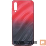 Tagakaaned Evelatus Samsung Galaxy A50 Water Ripple Full Color Electroplating Tempered Glass Gradient Red-Black