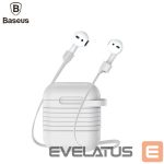 Tagakaaned Baseus Apple Silicone Protective case with Magnetic Strap for AirPods headphones Grey