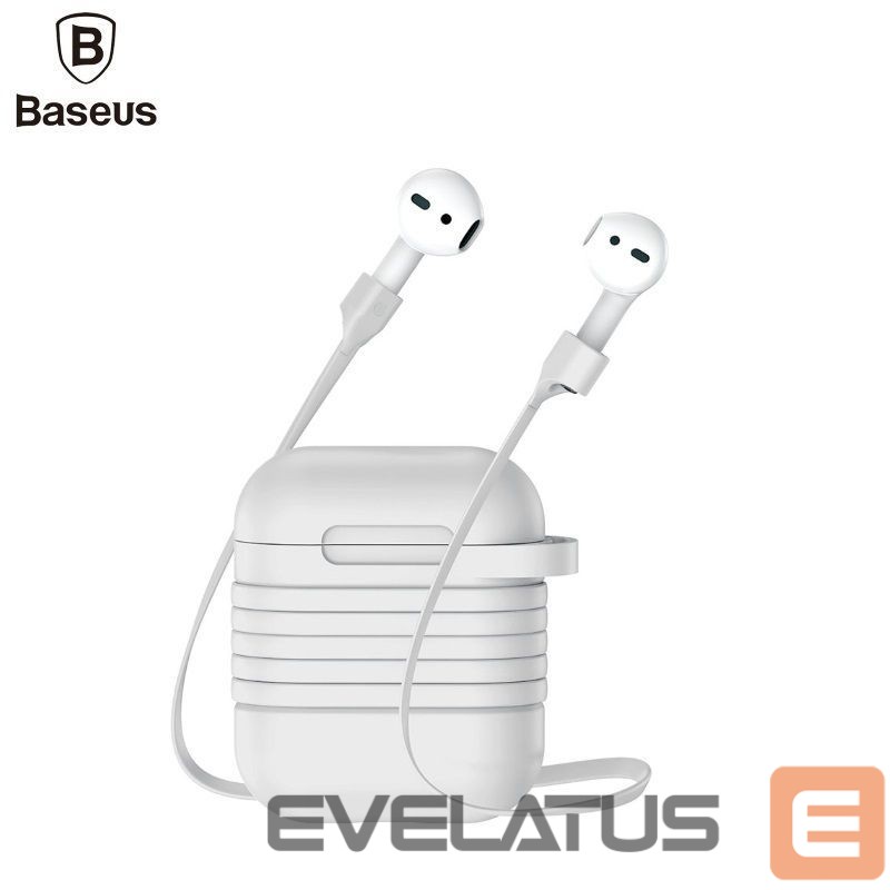Tagakaaned Baseus Apple Silicone Protective case with Magnetic Strap for AirPods headphones Grey
