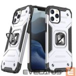 Tagakaaned Wozinsky Apple iPhone 13 Pro Ring Armor Case Kickstand Tough Rugged Silver