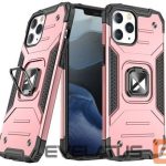 Tagakaaned Wozinsky Apple iPhone 13 Pro Ring Armor Case Kickstand Tough Rugged Pink