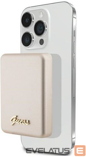 Väline aku Guess Powerbank 3000mAh MagSafe Metal Script Logo Gold