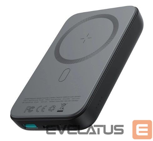 Väline aku Joyroom JR-W020 20W Mini magnetic wireless power bank 10000mAh Black With USB to Type-C 0.25m Cable Black