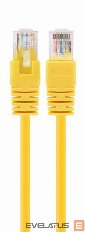 Võrgulülitid Gembird PATCH CABLE CAT5E UTP 0.25M/YELLOW PP12-0.25M/Y