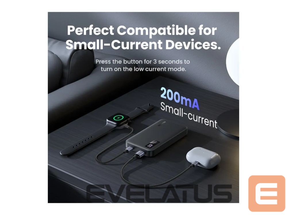 Juhtmeta laadija Ugreen UGREEN 10000mAh Two-way Fast Charging Powerbank Black Black