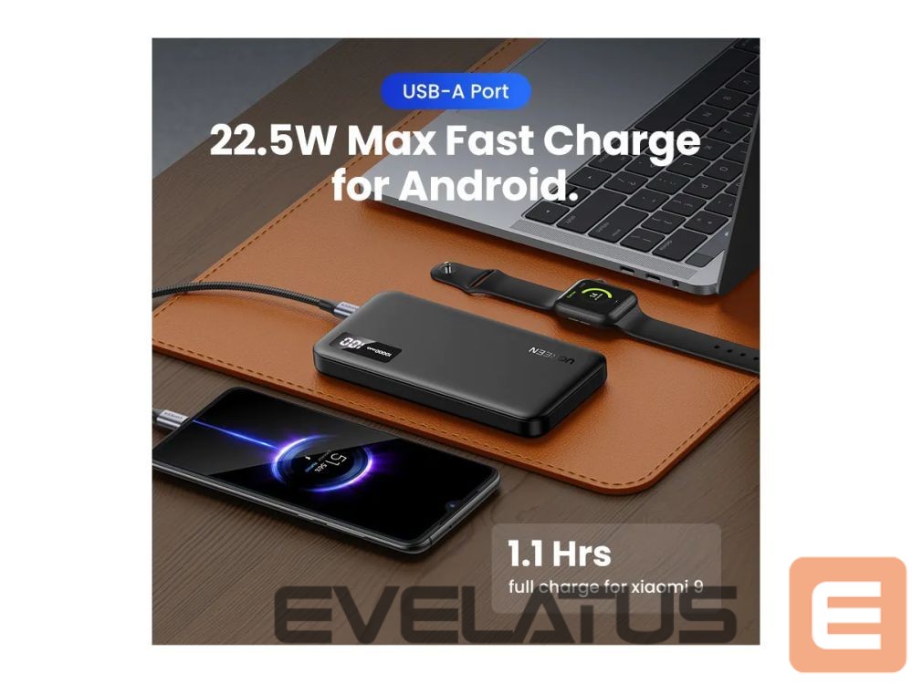 Juhtmeta laadija Ugreen UGREEN 10000mAh Two-way Fast Charging Powerbank Black Black