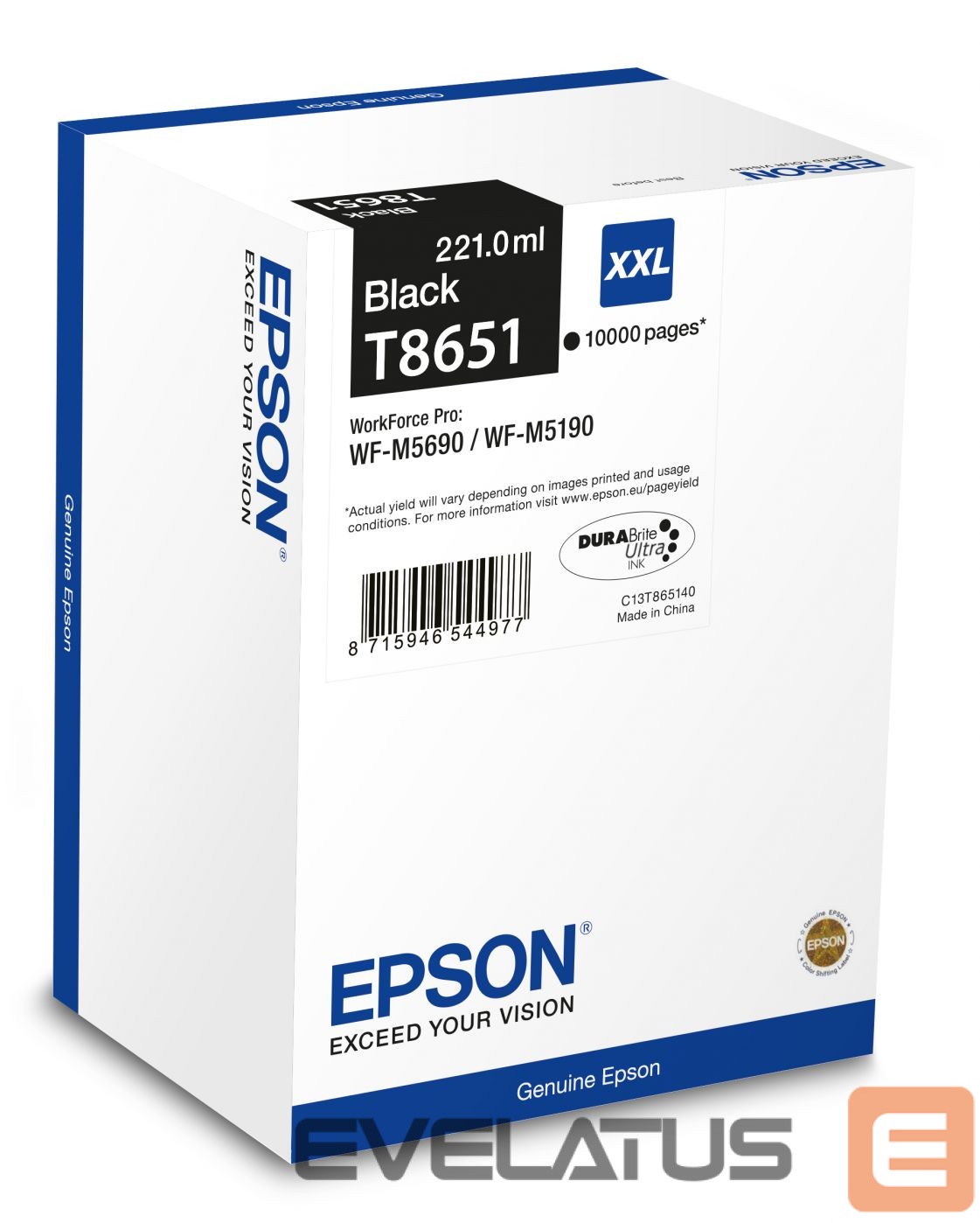 Tarvikud ja tarvikud EPSON C13T865140 Ink cartridge, Black