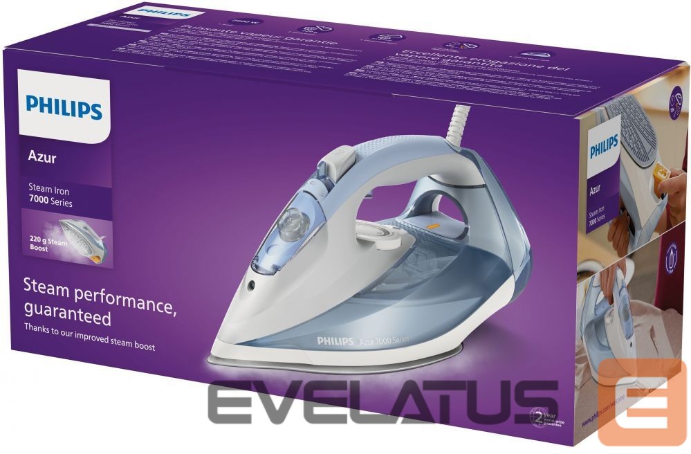 Triikrauad Philips DST7011/20 HV Steam Iron, Light Blue/Gray