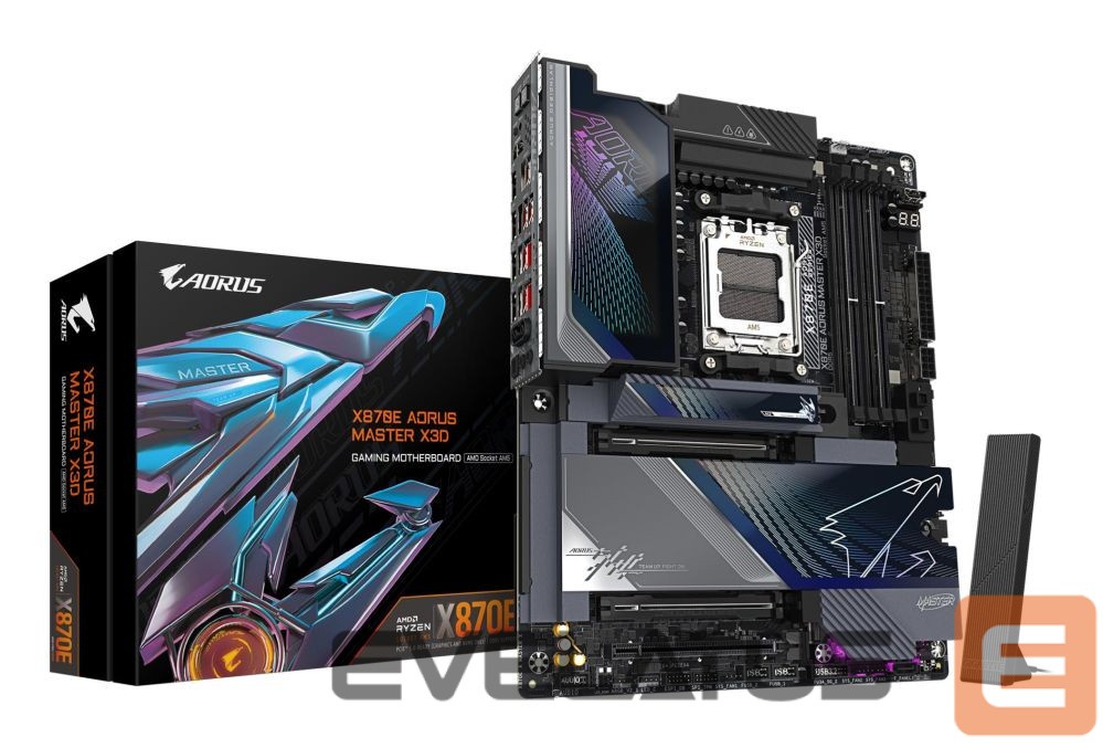 AMD protsessori emaplaat Gigabyte Mainboard||AMD X870E|Socket AM5|ATX|RAM DDR5-SDRAM|4xSlots|Wi-Fi Yes|Bluetooth Yes|5xNumber of M.2 (M) slots| X870E AORUS MASTER X3D|X870EAMASTERX