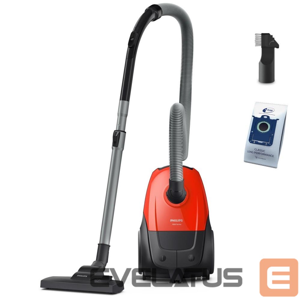 Tolmuimeja Philips Vacuum Cleaner||Input power 800 W|Dust capacity 3 L|Cylinder vacuum|Cleaning type Dry|Dust container Dust bag|Colour Black/Red|XD1111/10