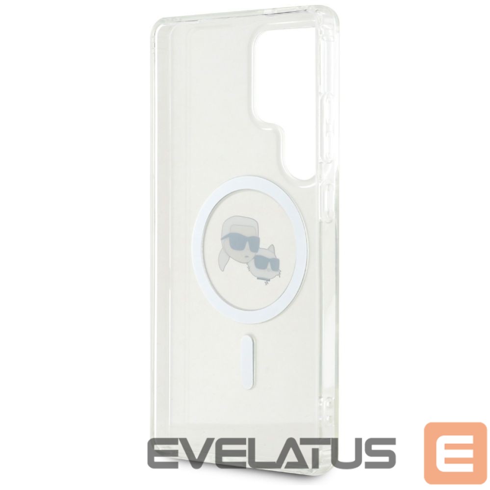 Muud kaubad Karl Lagerfeld Case Karl Lagerfeld Button Karl & Choupette Heads Printed Logo MagSafe Samsung Galaxy S25 Ultra white