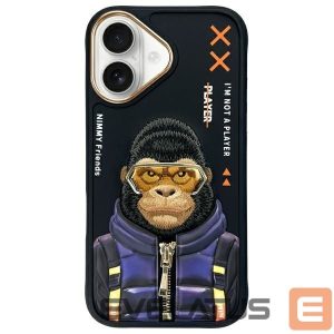 Muud kaubad Nimmy  Nimmy Cool&Cute 2.0 Monkey case for iPhone 16 - black 