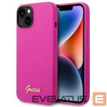Muud kaubad Guess  Guess Silicone Vintage Gold Logo Case for iPhone 14 / 15 Plus - Fuchsia 