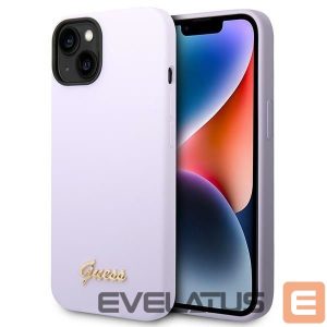 Muud kaubad Guess  Guess Silicone Vintage Gold Logo Case for iPhone 14 / 15 Plus - Purple 