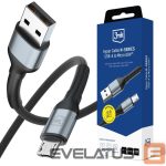 Muud kaubad 3MK  3mk Hyper Cable N-SERIES USB-A / MicroUSB 3m QC 3.0 5V/2A 10W - black 