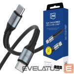 Kaabel 3MK  3mk Hyper Cable N-SERIES USB-C / USB-C 50cm PD 3.0 QC 3.0 20V/3A 60W - black 