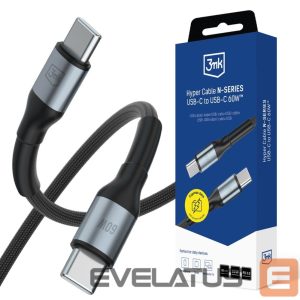 Muud kaubad 3MK  3mk Hyper Cable N-SERIES USB-C / USB-C 50cm PD 3.0 QC 3.0 20V/3A 60W - black 