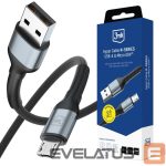 Muud kaubad 3MK  3mk Hyper Cable N-SERIES USB-A / MicroUSB 50cm QC 3.0 5V/2A 10W - black 