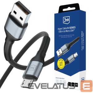 Muud kaubad 3MK  3mk Hyper Cable N-SERIES USB-A / MicroUSB 50cm QC 3.0 5V/2A 10W - black 
