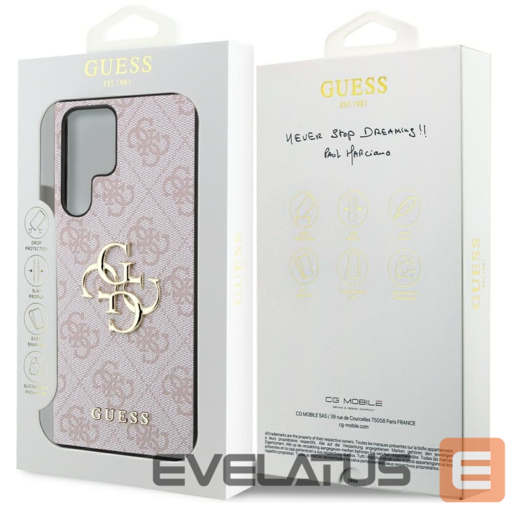 Muud kaubad Guess Guess Silicone Vintage Gold Logo Case for iPhone 14 / 15 Plus - Purple