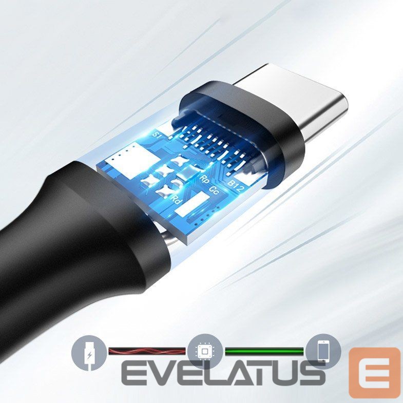 Kaabel Ugreen Ugreen US184 20882 USB-A 3.0 / USB-C 3A cable 1m - black