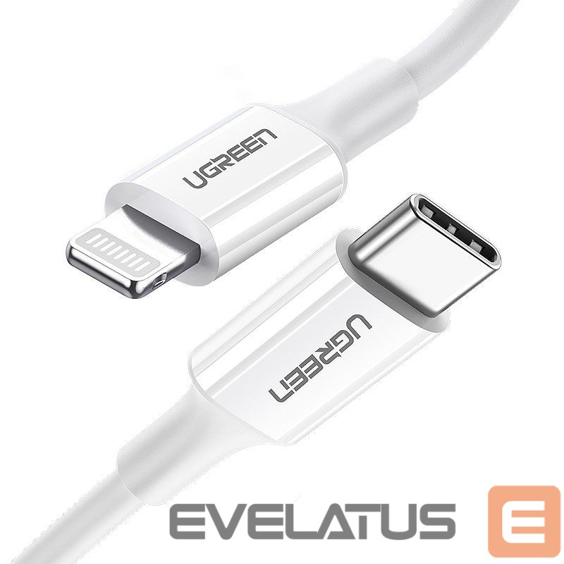 Kaabel Ugreen Ugreen US171 Lightning - USB-C MFi PD cable 20W 480Mb/s 1m - white