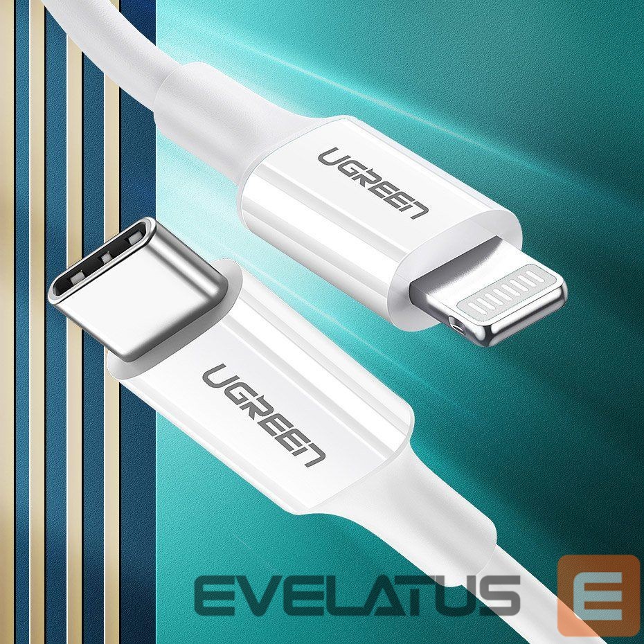 Kaabel Ugreen Ugreen US171 Lightning - USB-C MFi PD cable 20W 480Mb/s 1m - white