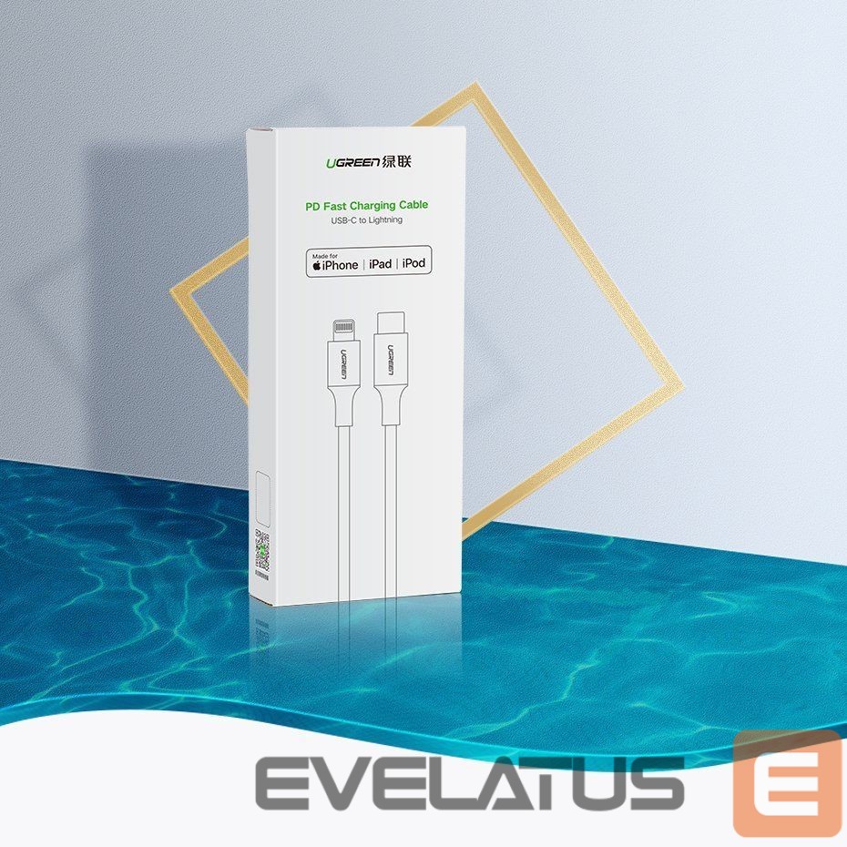 Kaabel Ugreen Ugreen US171 Lightning - USB-C MFi PD cable 20W 480Mb/s 1m - white