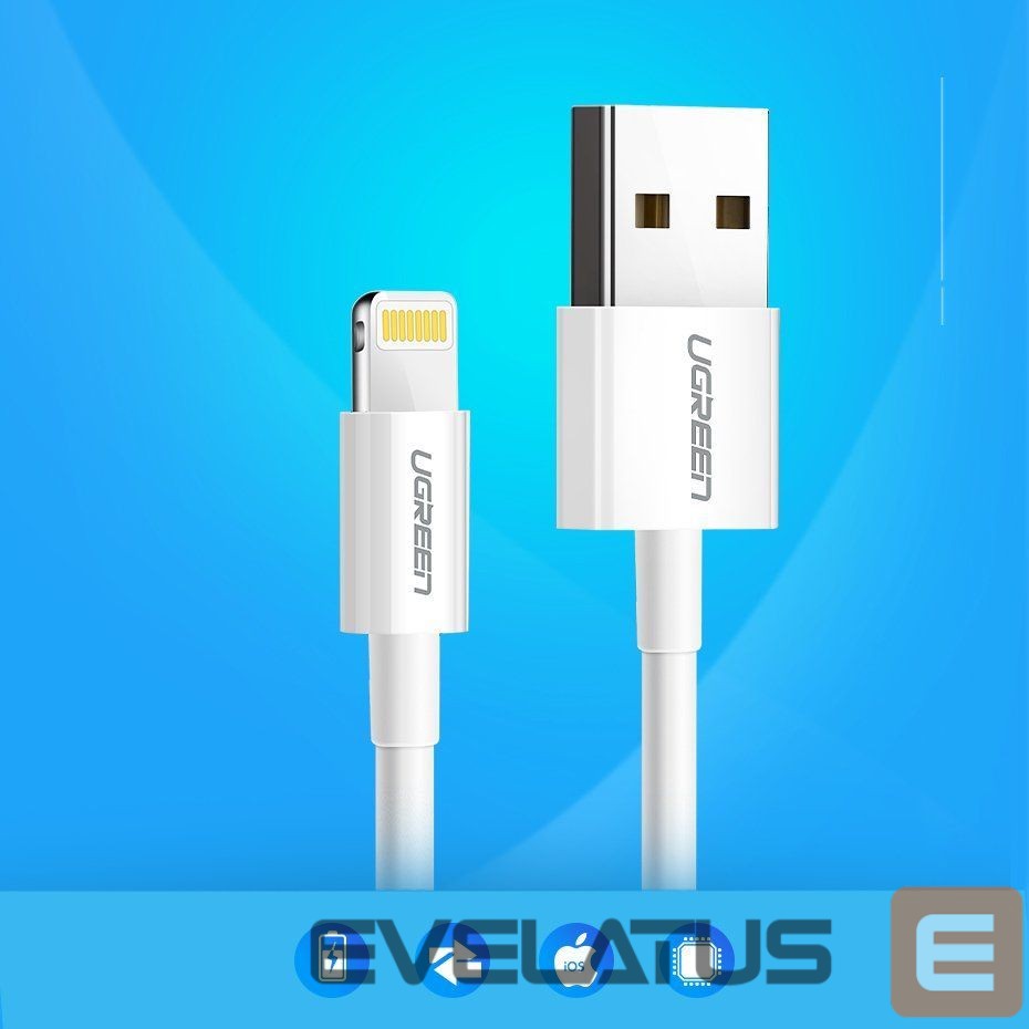 Kaabel Ugreen Ugreen US155 20728 USB-A / Lightning MFi 2.4A cable 1m - white