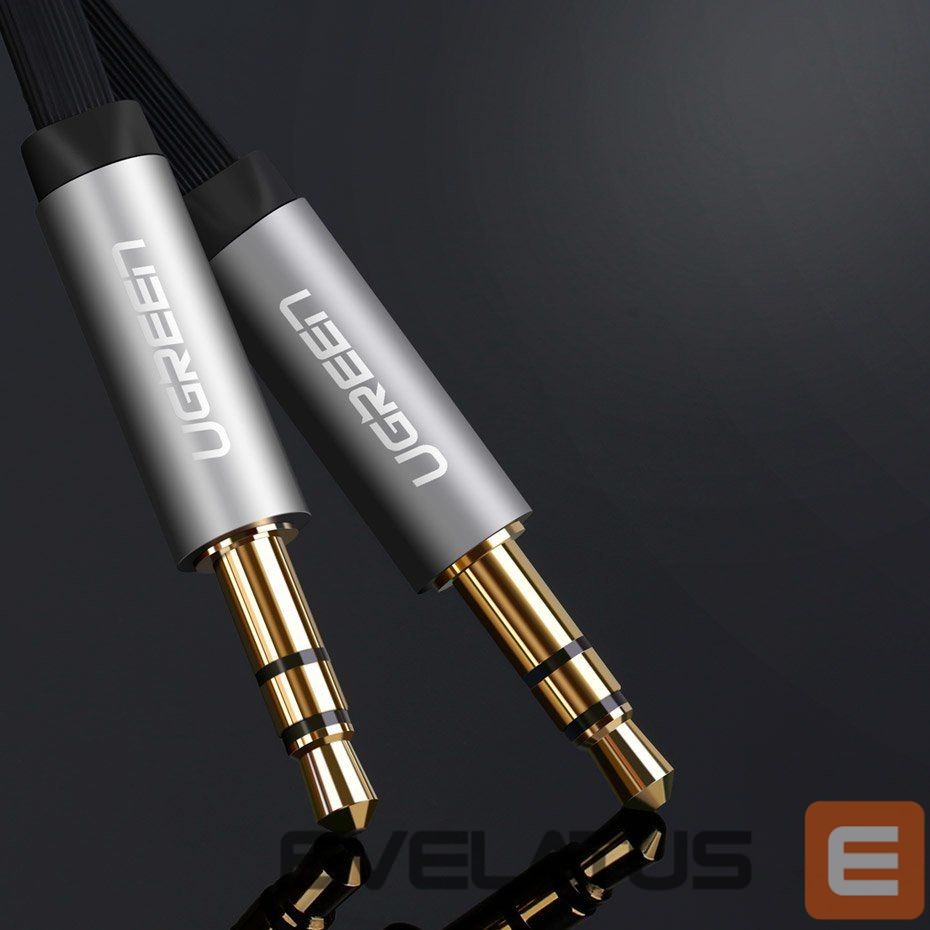 Kaabel Ugreen Ugreen flat cable audio cable AUX 3.5mm mini jack 1m silver (10597)