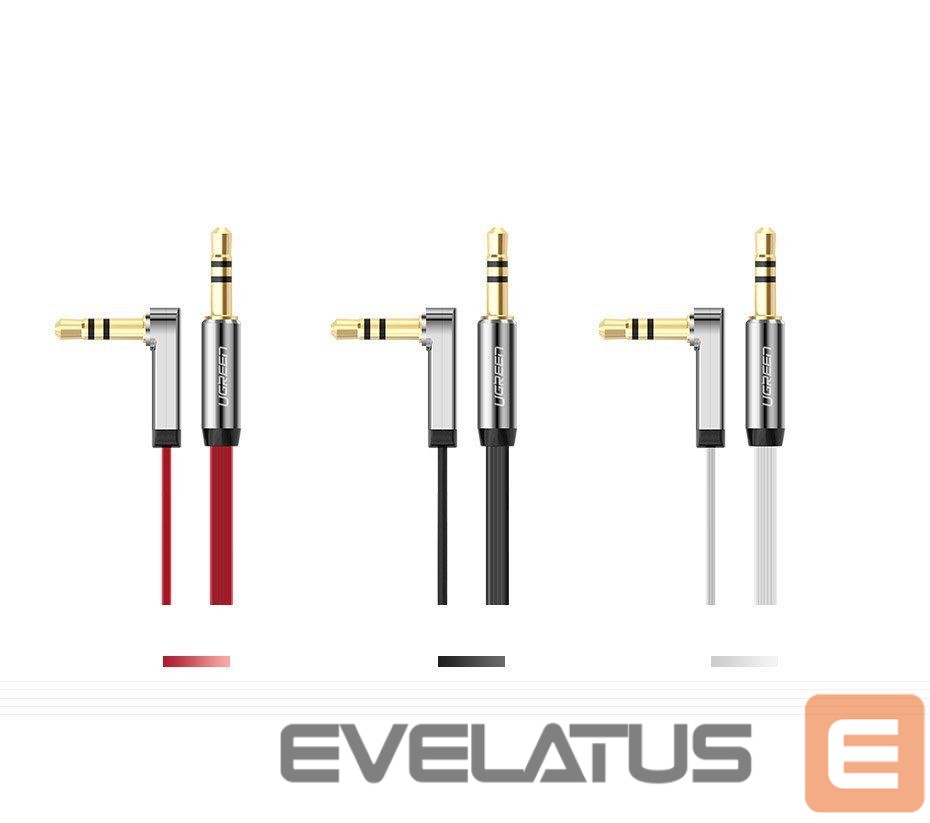 Kaabel Ugreen Ugreen flat cable AUX audio cable 3.5 mm mini jack 2m silver (10599)