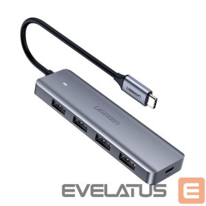 Muu arvutitarvik Ugreen  Ugreen USB Type C HUB - 4x USB 3.2 Gen 1 with USB-C power port gray (CM219 70336) 