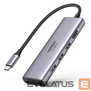 Muu arvutitarvik Ugreen  Ugreen multi-functional HUB USB Type C - 3x USB 3.2 Gen 1 / HDMI 4K 60Hz / SD and TF card reader gray (60383 CM511) 