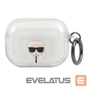 Tagakaaned Karl Lagerfeld  Karl Lagerfeld KLAPUKHGS AirPods Pro cover srebrny/silver Glitter Karl`s Head 