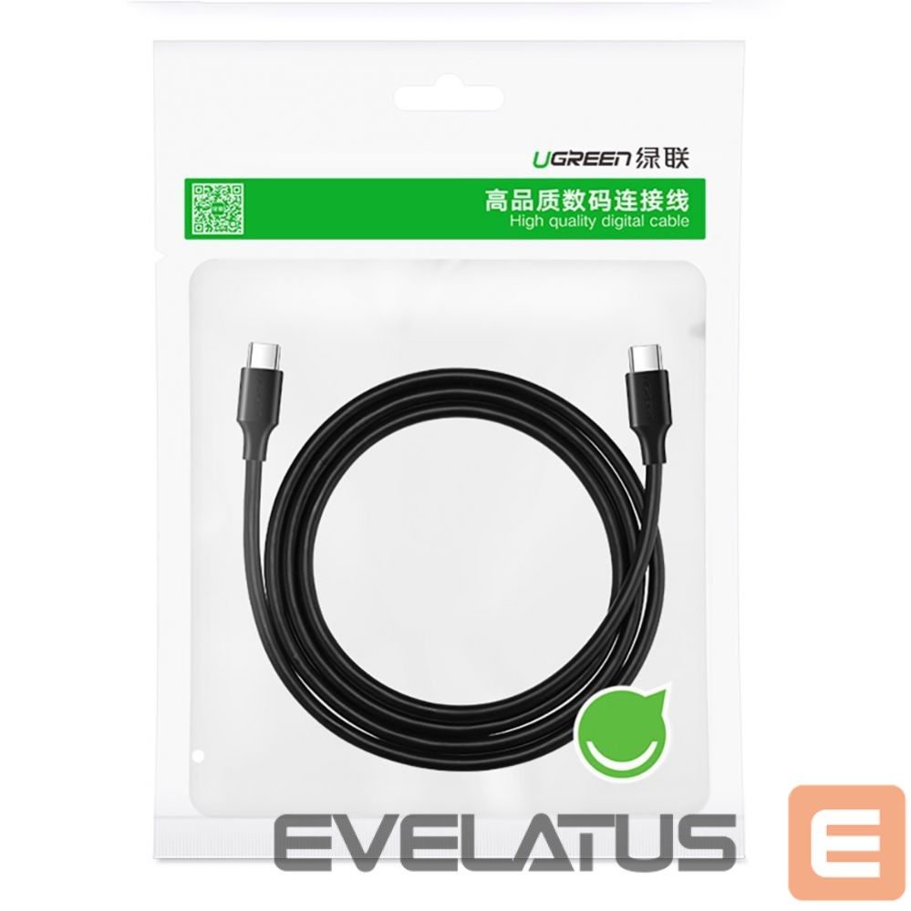 Kaabel Ugreen Ugreen US286 USB-C - USB-C PD QC 3A 480Mb/s 2m Cable - Black