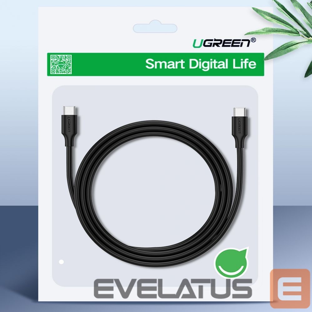 Kaabel Ugreen Ugreen US286 USB-C - USB-C PD QC 3A 480Mb/s 2m Cable - Black