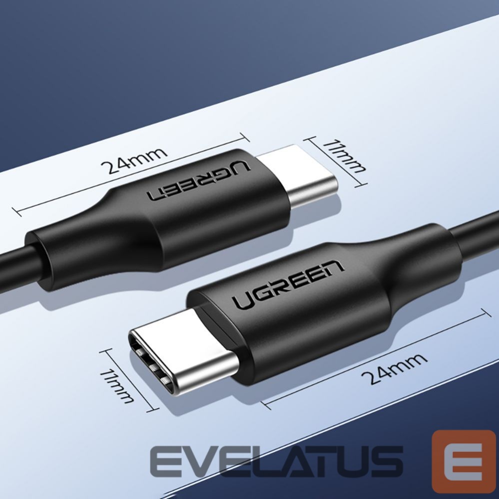 Kaabel Ugreen Ugreen US286 USB-C - USB-C PD QC 3A 480Mb/s 2m Cable - Black