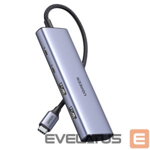 Kaabel Ugreen  HUB USB-C - 2 x USB-A / 2 x USB-C 20 cm Ugreen CM473 - gray 
