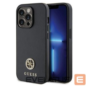 Tagakaaned Guess  Guess GUHCP15LPS4DGPK iPhone 15 Pro 6.1" black/black hardcase Strass Metal Logo 