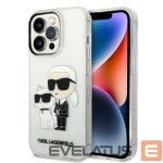 Tagakaaned Karl Lagerfeld  Karl Lagerfeld Glitter Karl&Choupette case for iPhone 14 Pro - transparent 