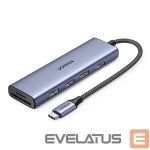 Kaabel Ugreen  HUB Ugreen CM511 20956A 6in1 USB-C - HDMI / 3x USB-A 3.0 / SD/TF card reader - gray 