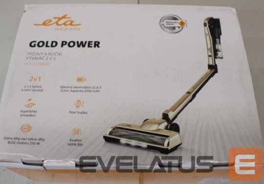 Tolmuimeja ETA SALE OUT. Vacuum Cleaner | Gold Power 1212 90000 | Cordless operating | 250 W | 21.6 V | Operating time (max) 35 min | Cream | Warranty 24 month(s) | DEMO, USED