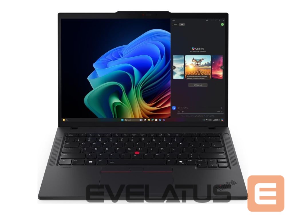 Sülearvuti Lenovo ThinkPad T14 G6 Intel | Black | 14 " | IPS | WUXGA | 1920 x 1200 pixels | Anti-glare | Intel Core Ultra 7 | 258V | 32 GB | Soldered LPDDR5X | Solid-state drive capacity 512 GB | Intel Arc Graphics 140V | Windows 11 Pro | 802.11be | Bluetooth version 5.4 | 5G Upgradable | Keyboard language English | Keyboard backlit | Warranty 36 month(s) | Battery warranty 12 month(s)