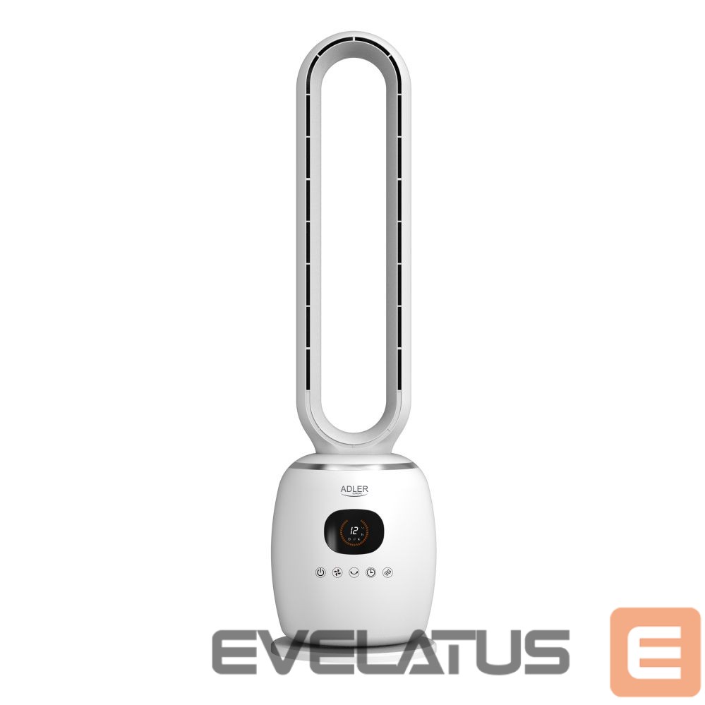 Ventilaator Adler Bladeless Fan | AD 7344 | Tower Fan | White | Diameter 23 cm | Number of speeds 3 | Oscillation | 60 W | Remote control