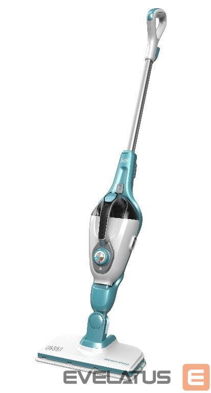 Muud väikesed kodumasinad Black & Decker Steam cleaner | FSMH1321-QS | Power 1300 W | Steam pressure 2.5 bar | Water tank capacity 0.5 L | White/Aqua