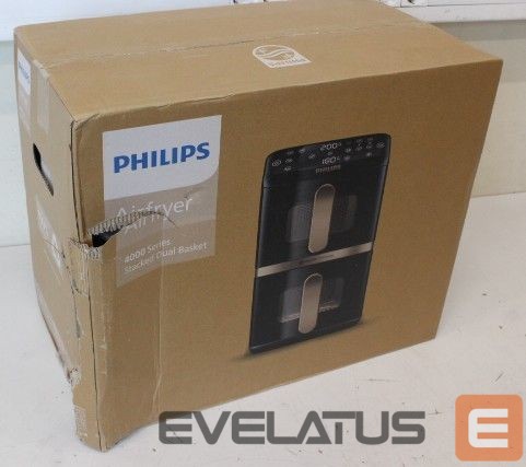Lauagrillid Philips SALE OUT. Dual Basket Airfryer | NA462/70 4000 Series | Power 2750 W | Capacity 10 L | Rapid Air technology | Black | DAMAGED PACKAGING, DAMAGED PLASTIC AT BACK