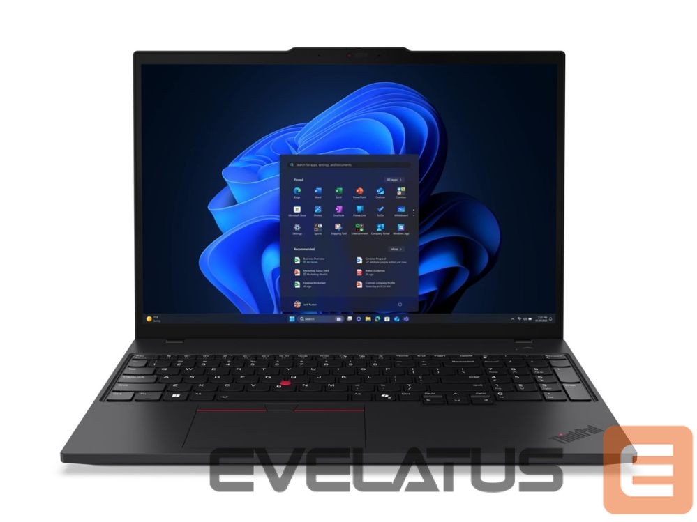 Sülearvuti Lenovo ThinkPad T16 Gen 4 16 WUXGA ULT7-258V/32GB/512GB/Intel Arc Graphics 140V/WIN11 Pro/ENG Backlit kbd/LTE Upgradable/FP/3Y Warranty |