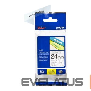Tarvikud ja tarvikud Brother  | TZE-151 Laminated Tape | Black on Clear | TZe | 8 m | 2.4 cm 